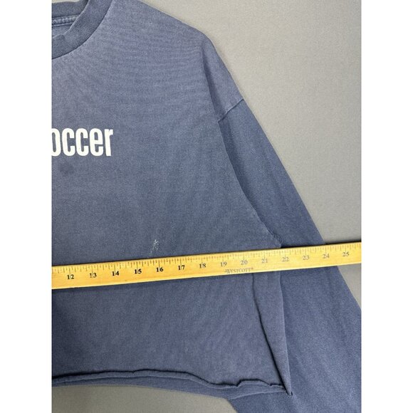 Vintage Y2K Nike Mid Swoosh USA Soccer Long Sleeve Cropped Womens Sports - Picture 14 of 15